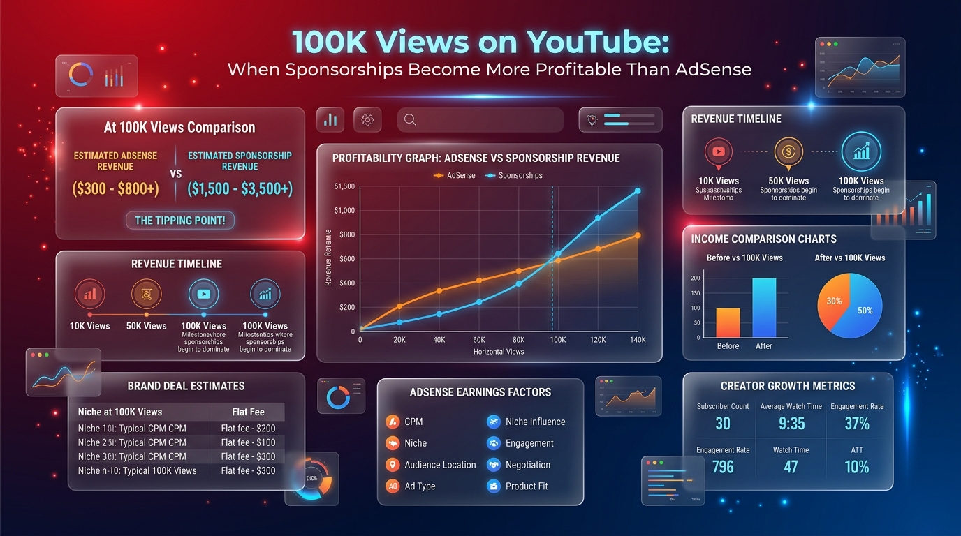Two race tracks side by side - one labeled AdSense with a slow tortoise and one labeled Digital Products with a fast car reaching $1000.