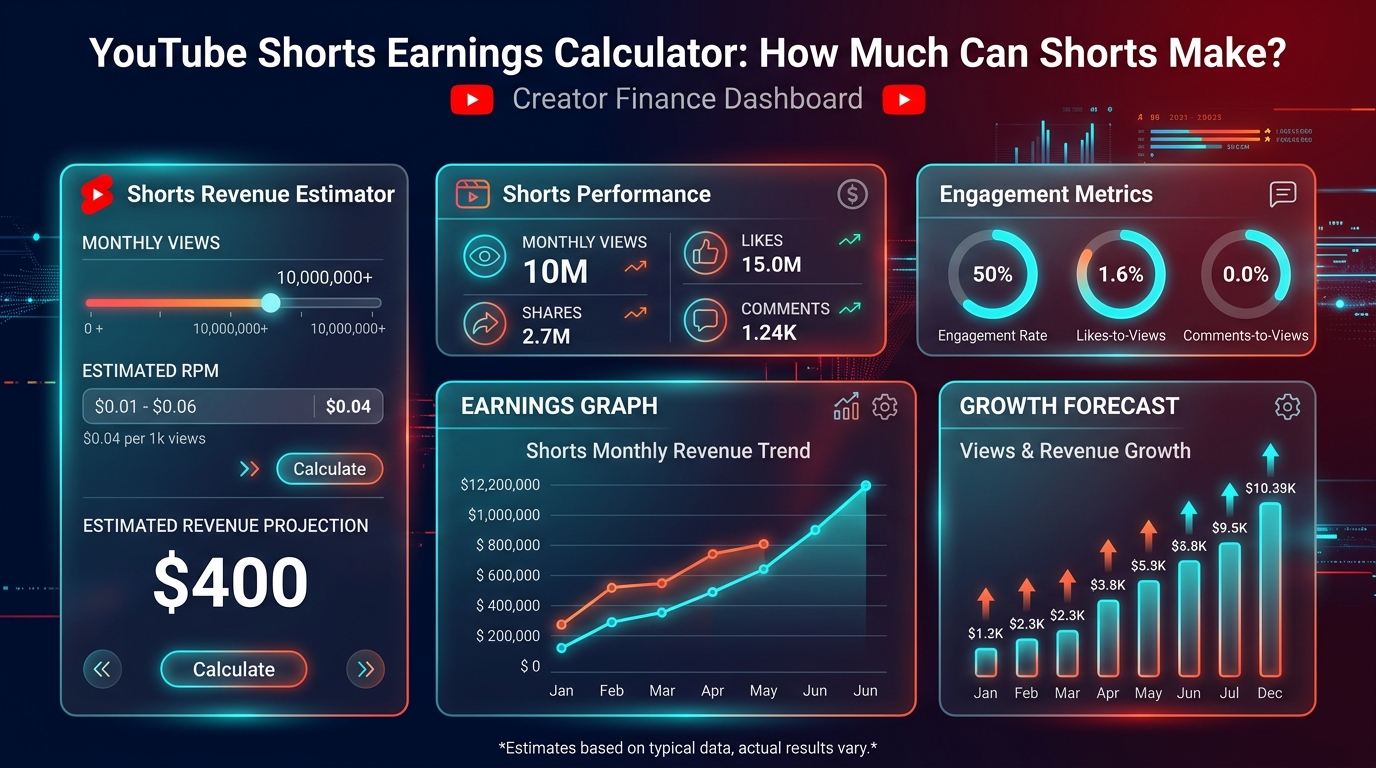 A sleek dark-mode digital dashboard showing mobile-optimized financial analytics and monetization tracking.